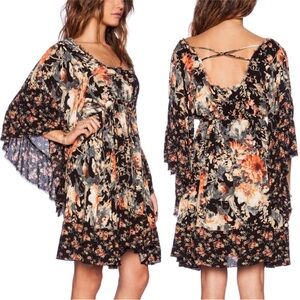 Free People Heart of Gold Butterfly Sleeve Dress